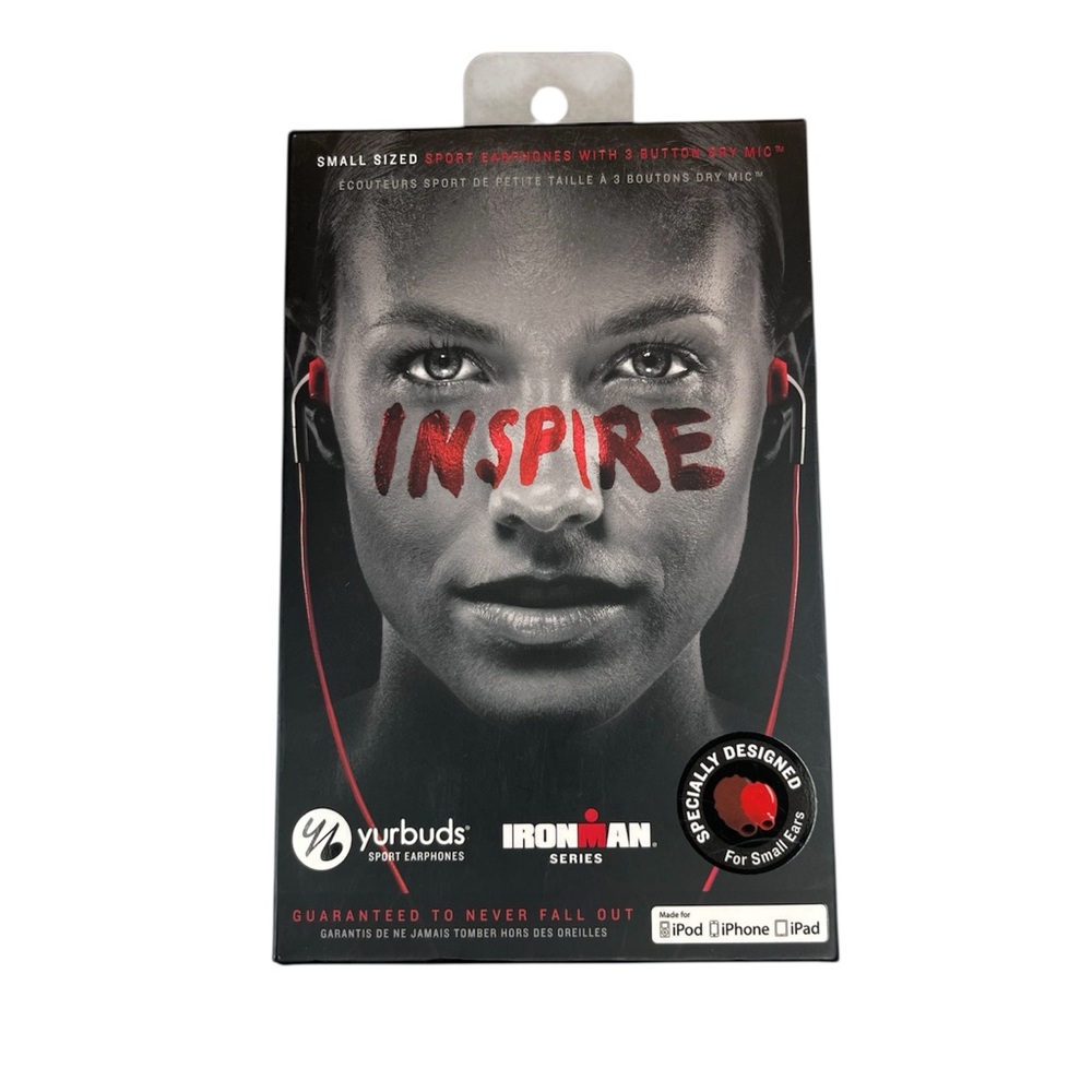 Inspire Iron Man Yurbuds Red Sport Headphones